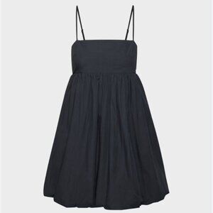 Aritzia Sunday Best Elio Poplin Babydoll Bubble Dress Black Size XL